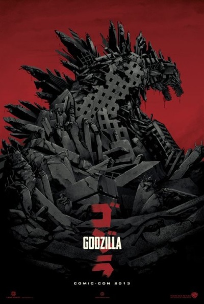 Creatieve teaserposter 'Godzilla'
