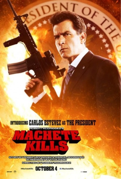 Carlos Estevez op nieuwe poster 'Machete Kills