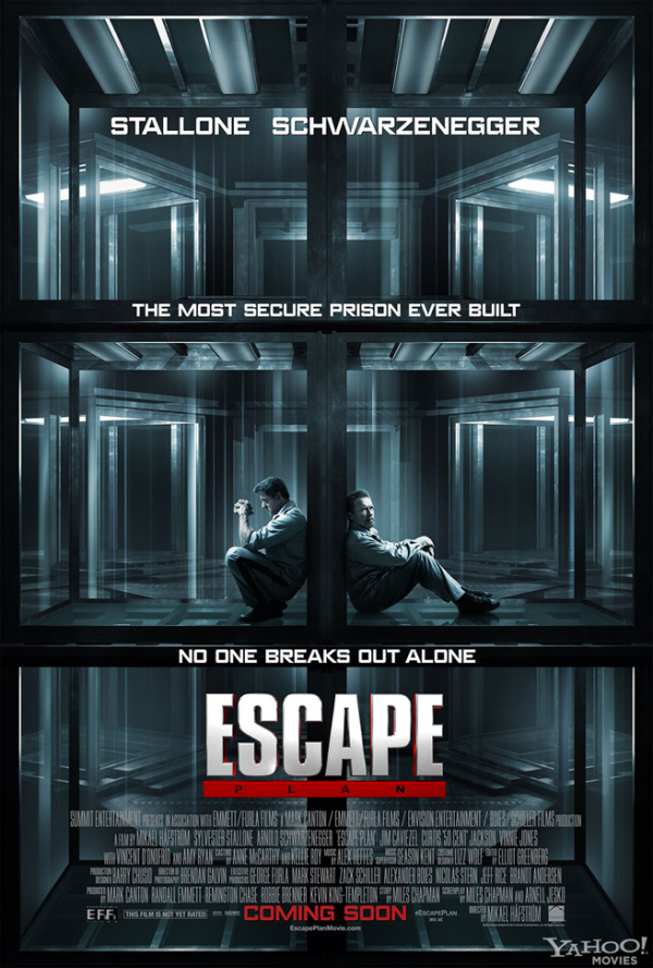 Allereerste poster Schwarzenegger & Stallone-film 'Escape Plan' is binnen