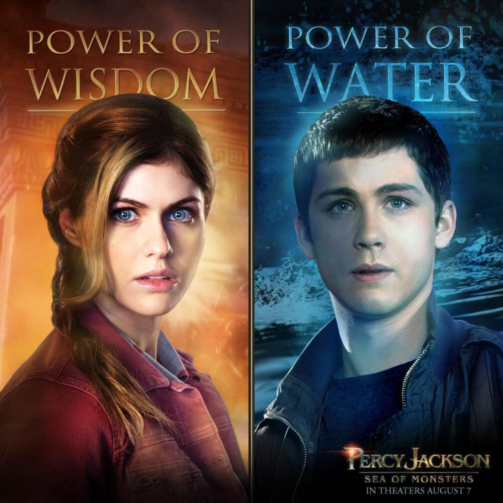 Personageposters van 'Percy Jackson and the Sea of Monsters'