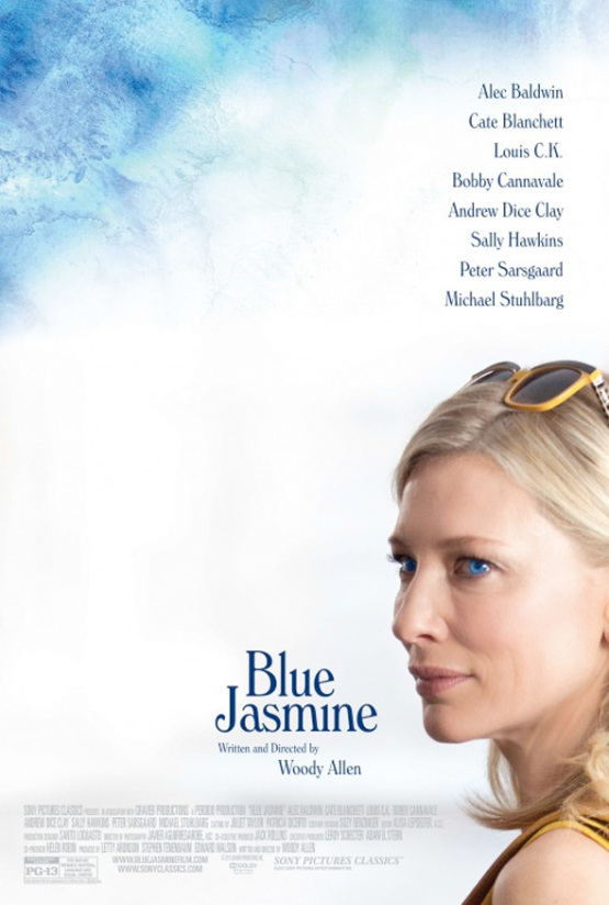 Bescheiden poster voor Woody Allens 'Blue Jasmine'