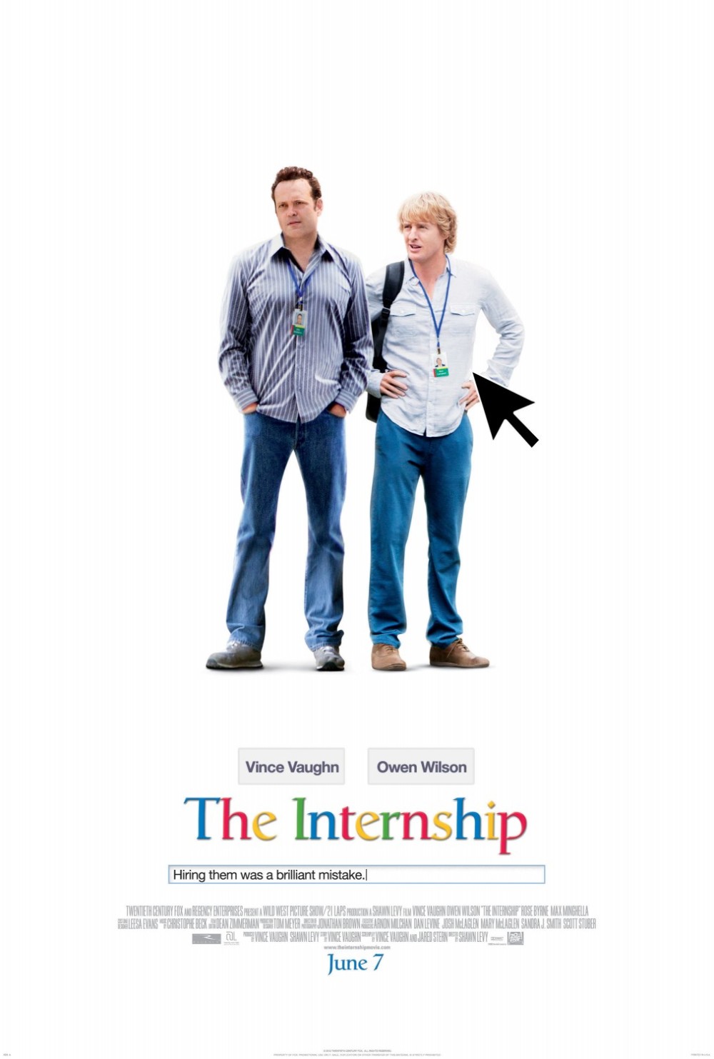 Poster 'The Internship' met Vince Vaughn en Owen Wilson