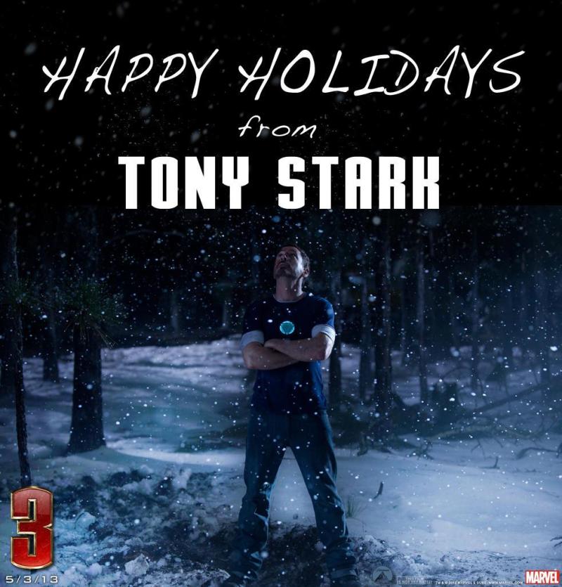 Fijne feestdagen namens Tony Stark!