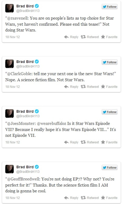 Geen 'Star Wars: Episode VII' voor Brad Bird