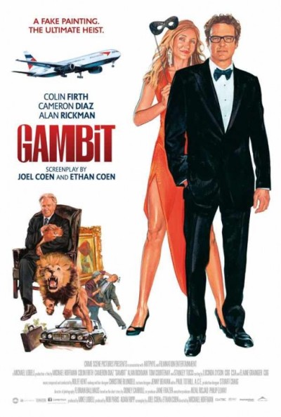 Retro 'James Bond' poster voor 'Gambit'