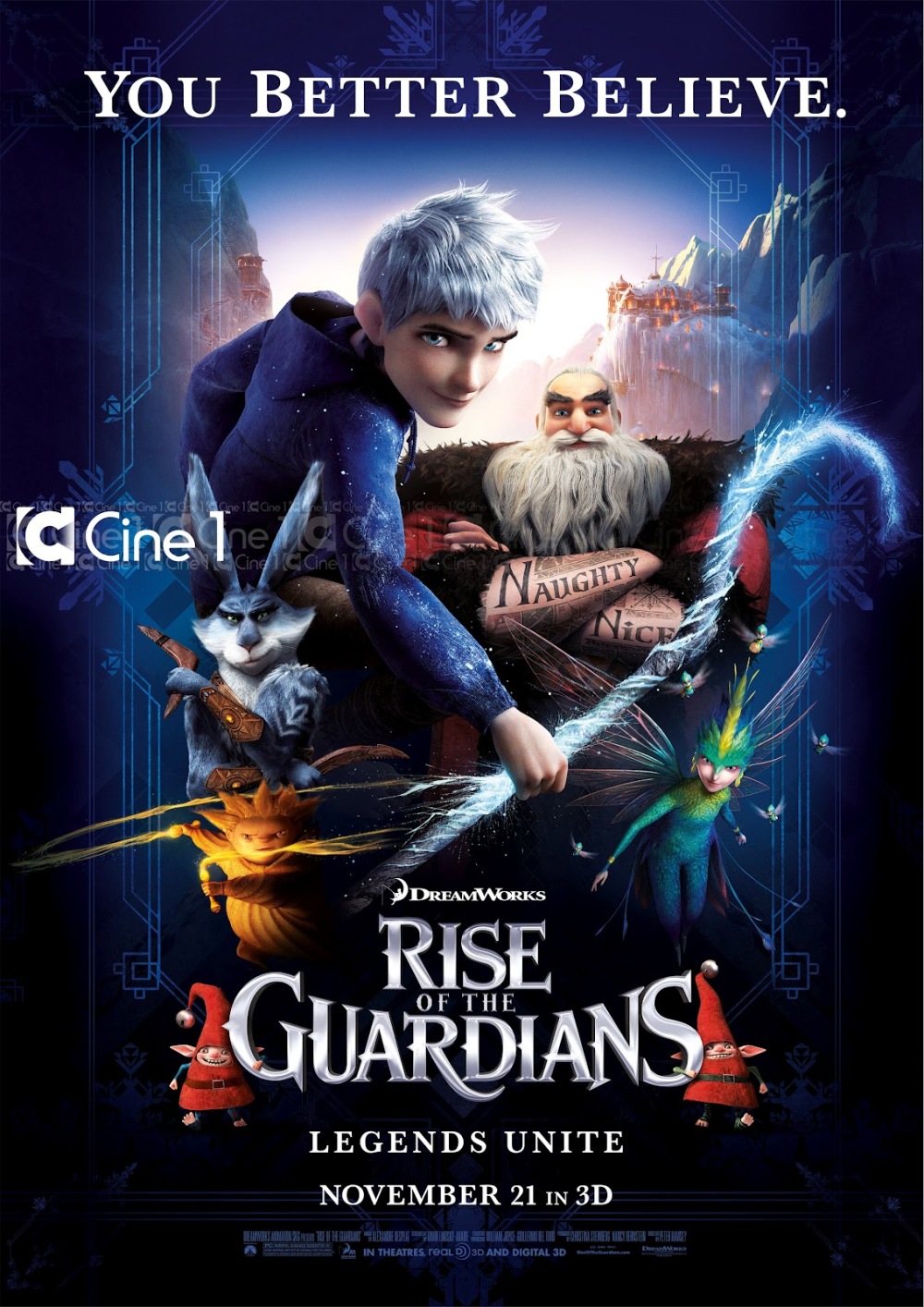 Nieuwe poster 'Rise of the Guardians'