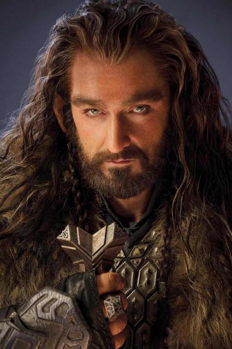 Close-up van Thorin Oakenshield uit The Hobbit