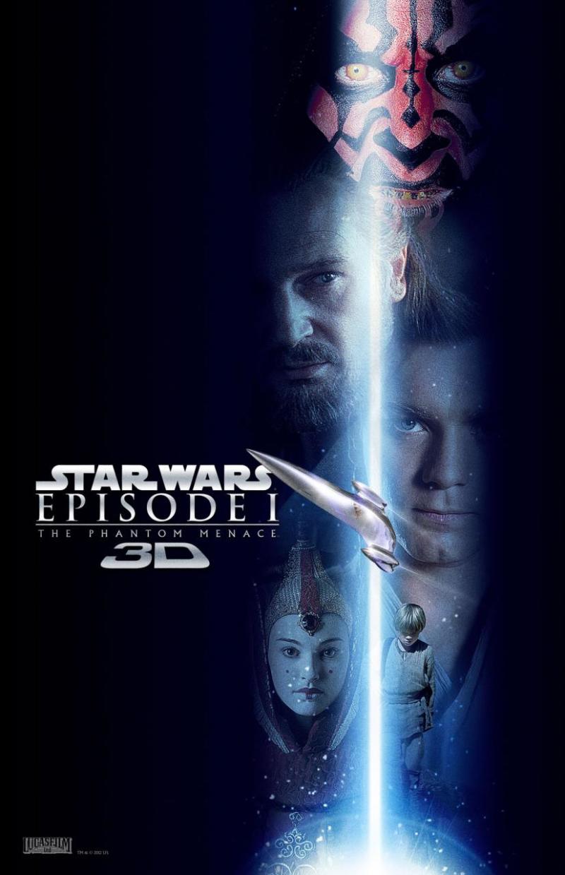 Vijf posters Star Wars: The Phantom Menace 3D