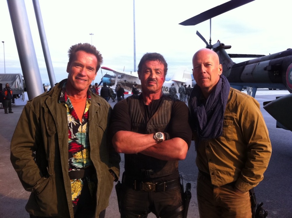 Stallone, Schwarzenegger en Willis klaar voor The Expendables 2!