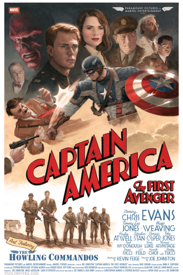 Retro Captain America poster