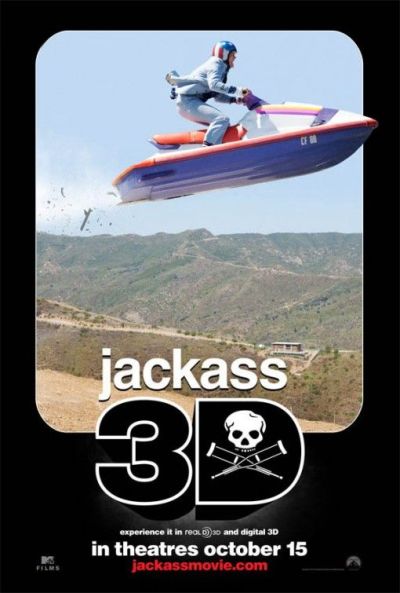 Vier Jackass 3-D filmposters