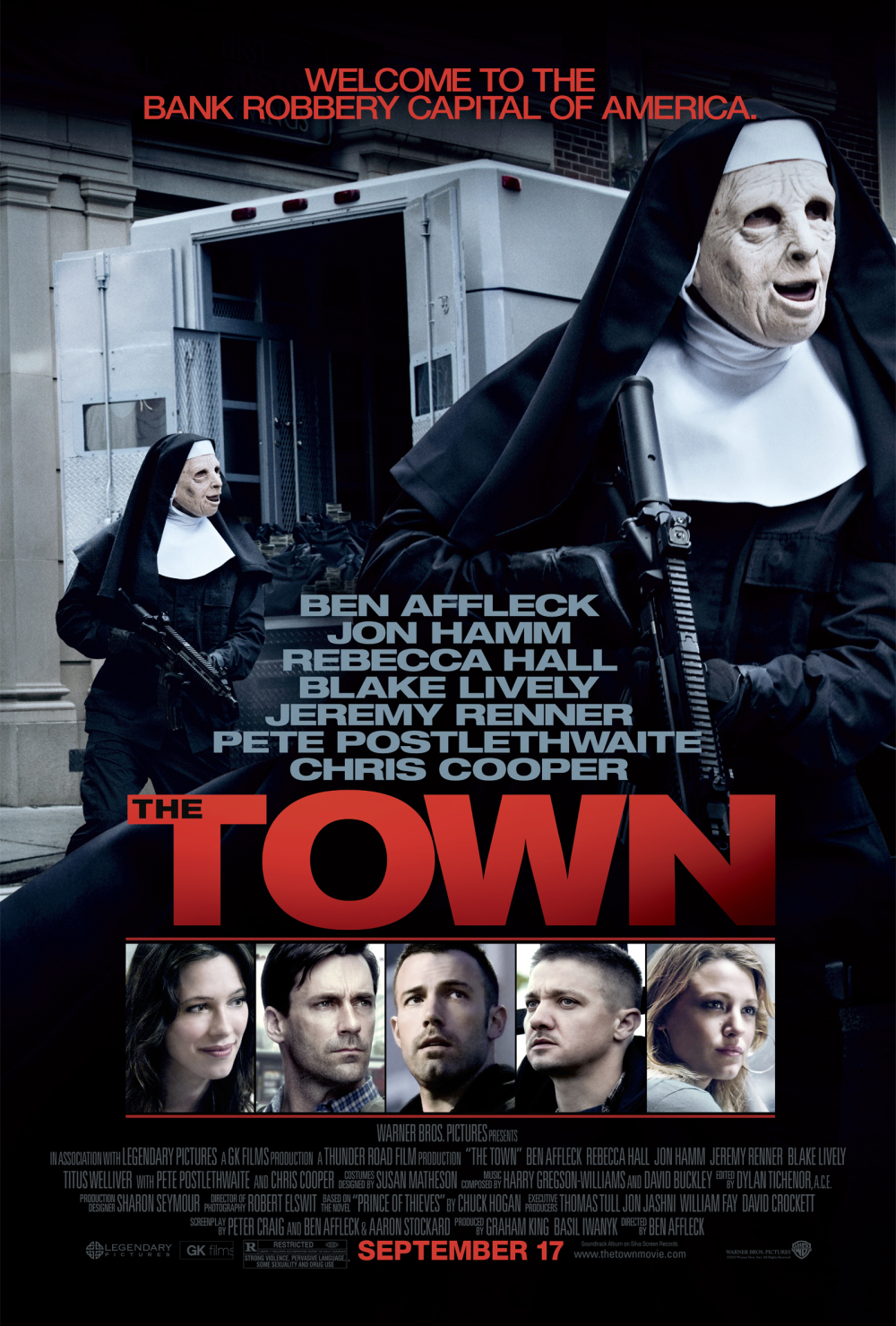 The Town poster: Nonnen met guns!