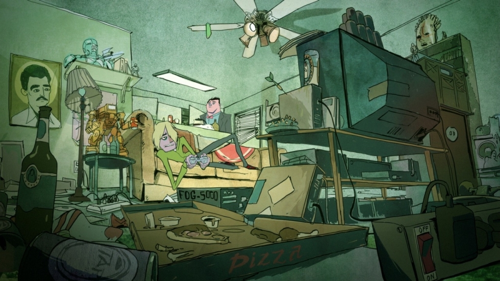 Volwassen animatie in trailer 'Nerdland'