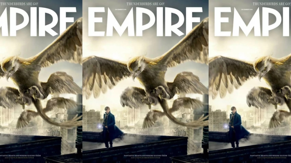 Enorme Thunderbird op Empire-cover 'Fantastic Beasts and Where to Find Them'