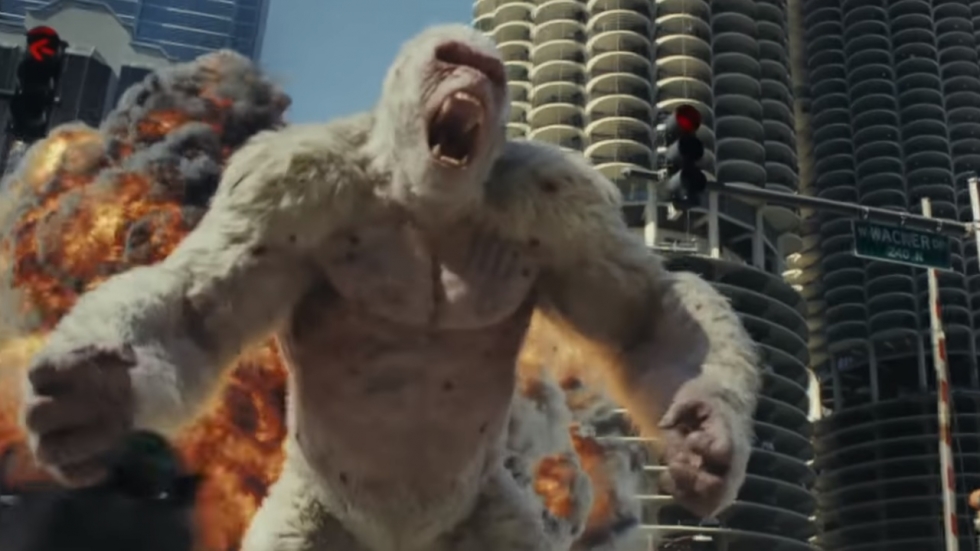 Trailer 'Rampage' met The Rock en enorme beesten!