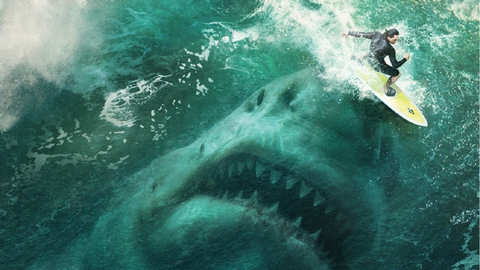 Jason Statham ontmoet 25 meter grote haai op officiële foto 'The Meg'!