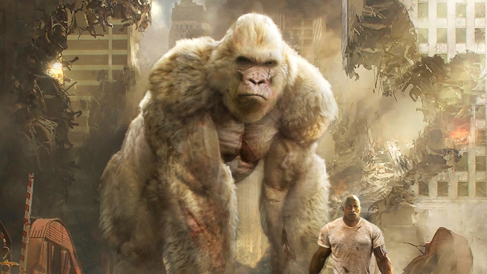 Pas op: gorilla George ontsnapt in nieuwe clip 'Rampage'