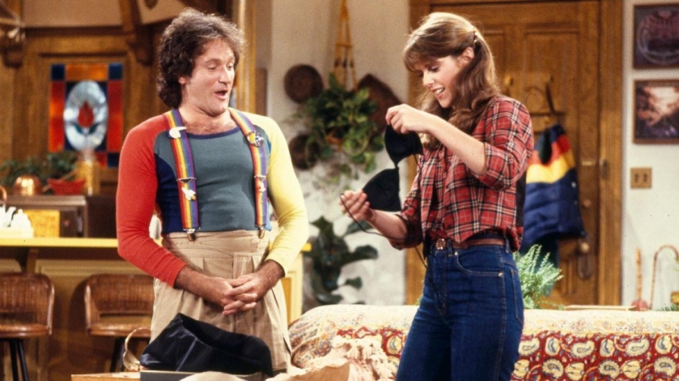 Robin Williams zat geregeld aan Paw Dawber tijdens Mork & Mindy