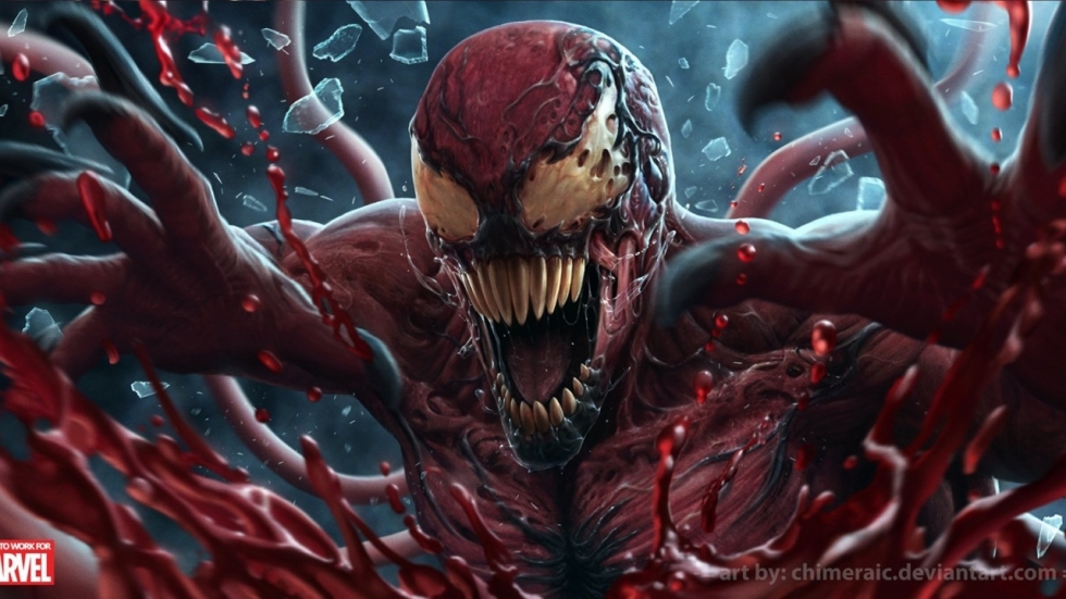 Eerste glimp 'Venom'-monster en Woody Harrelson als Carnage?