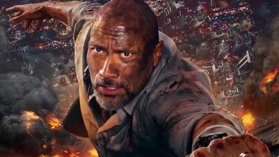 Opvallende poster Dwayne Johnson-film 'Skyscraper'