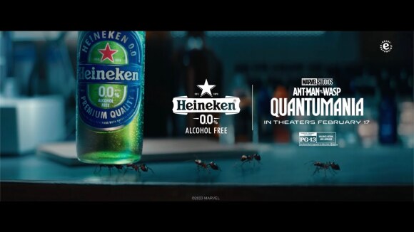 Heineken commercial 'Shrinking and Drinking' voor 'Ant-Man 3'