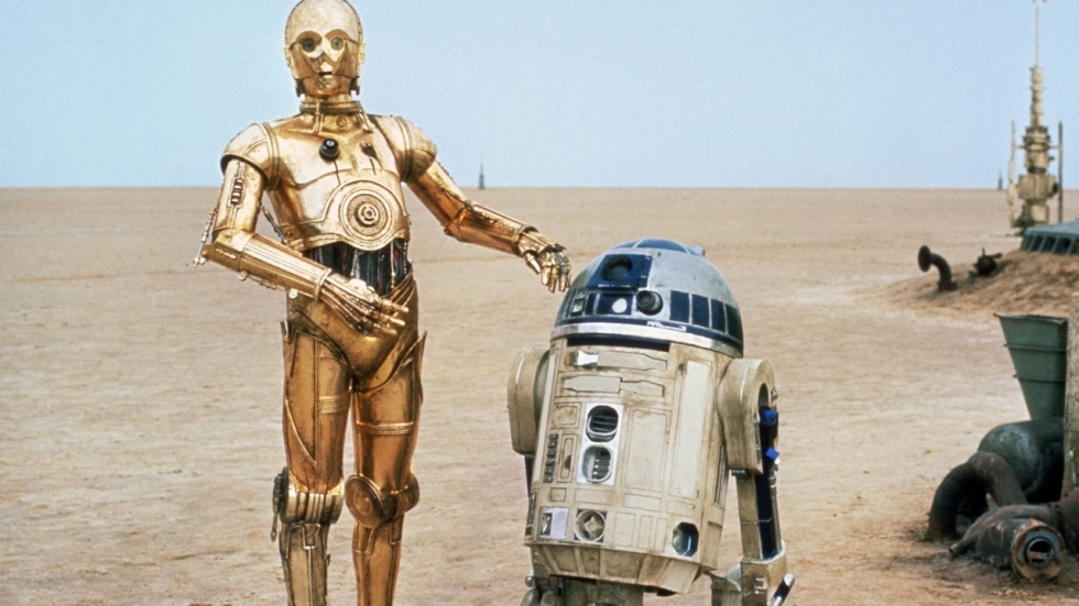 Oorspronkelijk had R2-D2 behoorlijke brutale Engelstalige tekst in 'Star Wars'