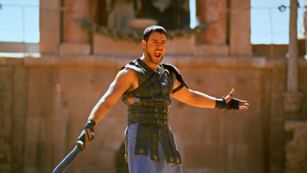 Deze scène in 'Gladiator' kostte Russell Crowe bijna zijn hoofd